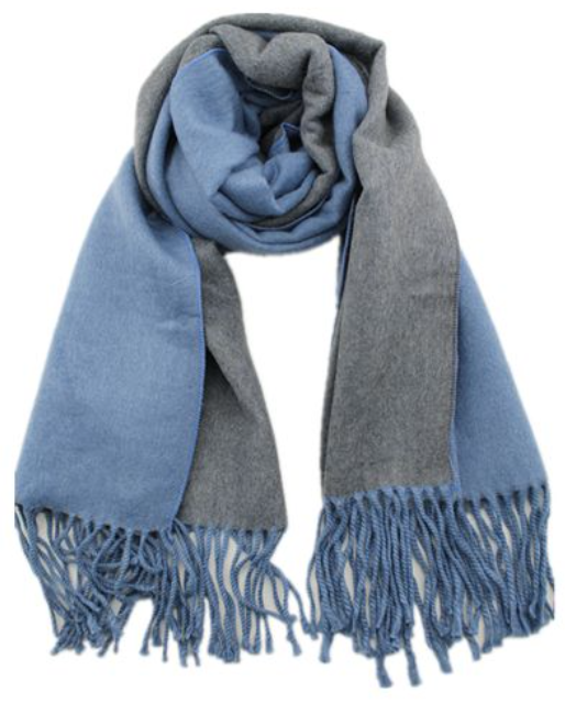Double Sided Scarf Blue Grey
