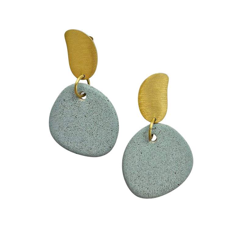 Ceramic Pebble Earring