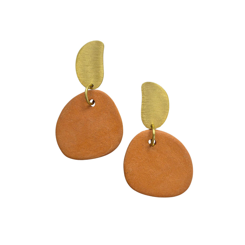Ceramic Pebble Earring