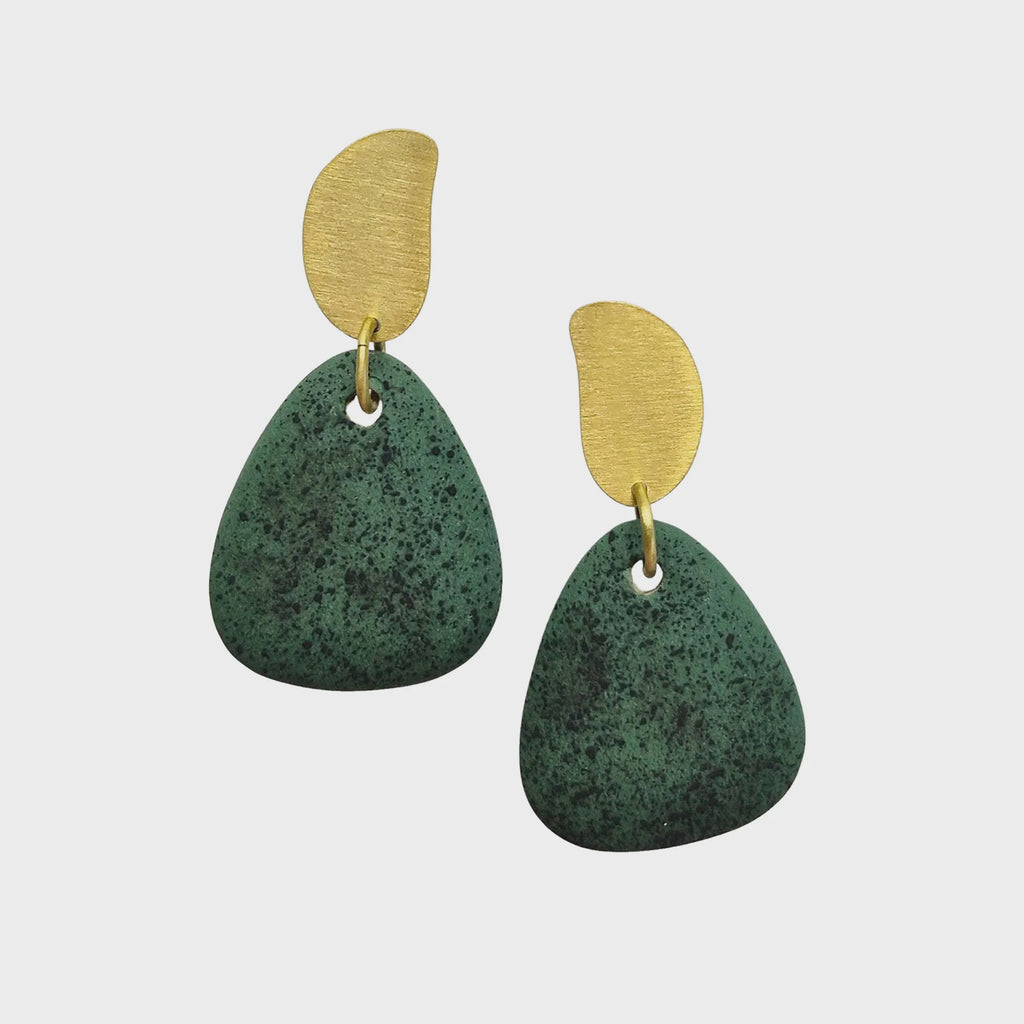 Ceramic Pebble Earring
