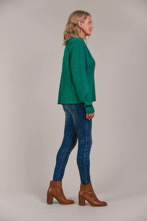 Palmer Cable Knit Teal