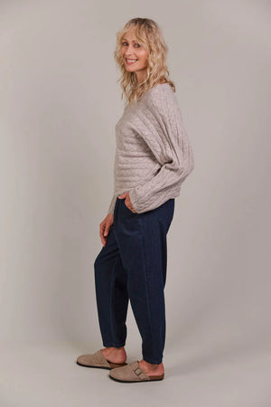 Merano Cable Knit Flax
