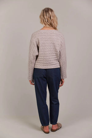 Merano Cable Knit Flax