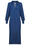 Melenia Denim Collared Dress / Indigo