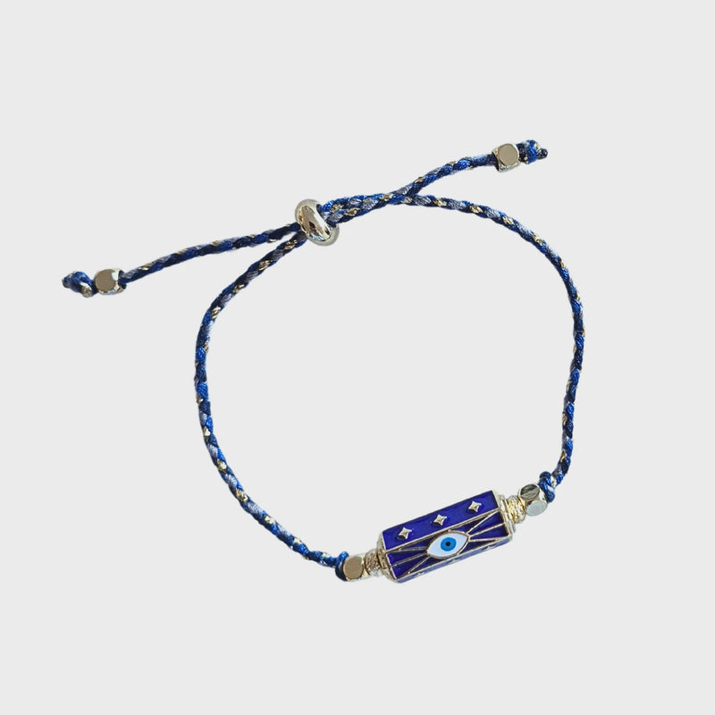 Evil Eye Cord Bracelet Blue