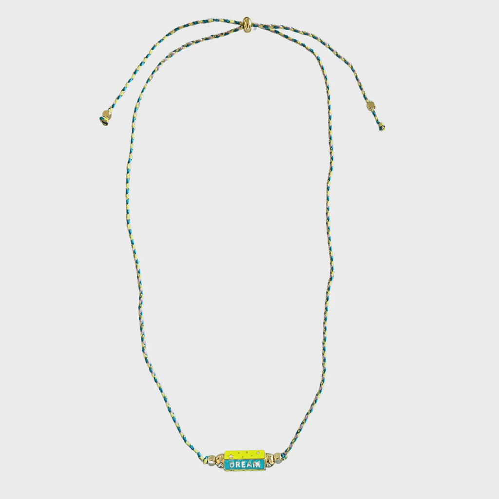 Amour Cord Necklace Blue