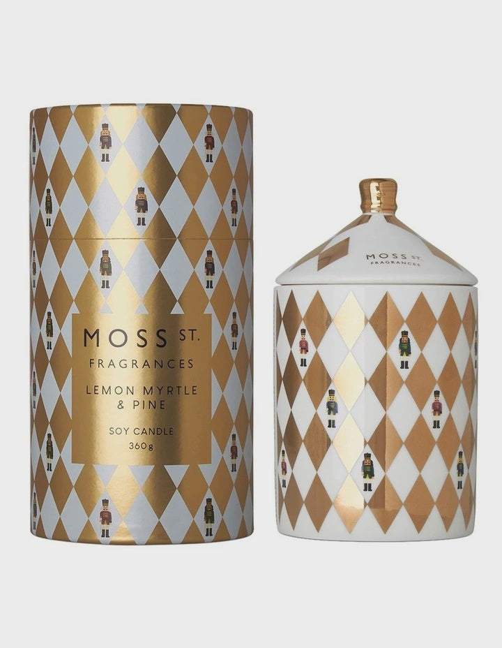 Lemon Myrtle & Pine Large Ceramic Candle 360g