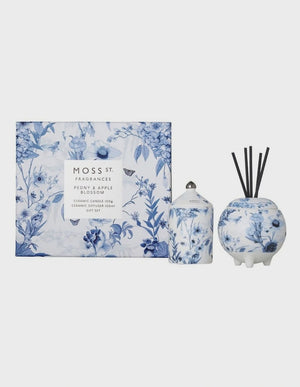 Peony & Apple Blossom Mini Candle & Diffuser Gift Set