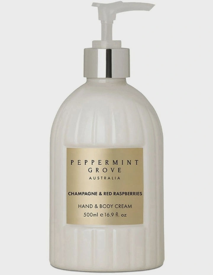 Champagne & Red Raspberries Hand & Body Cream 500ml