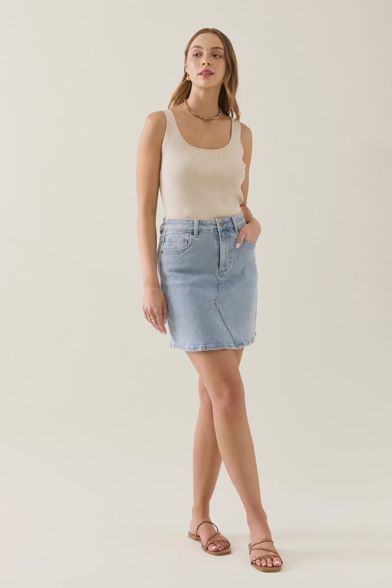 Margot Denim Skirt / Stellar