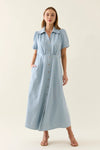 Sofie Denim Dress Maxi / Sky