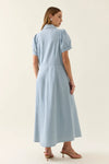 Sofie Denim Dress Maxi / Sky
