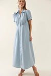 Sofie Denim Dress Maxi / Sky