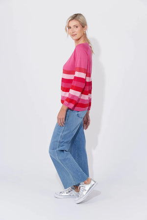Florida Stripe Jumper Pink