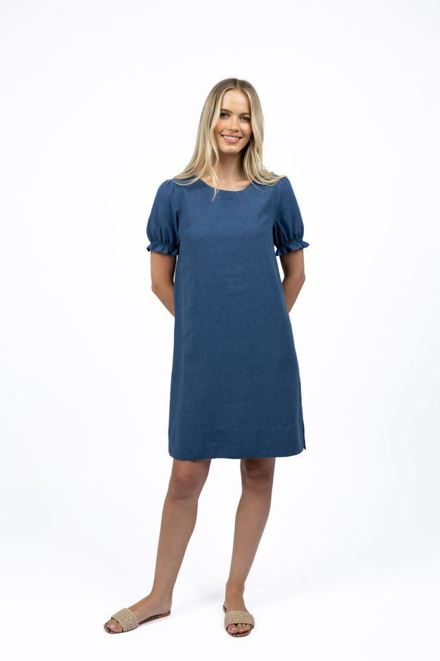 Sana Shift Dress Ocean Blue