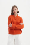 Crossover Collar Knit - Blood Orange