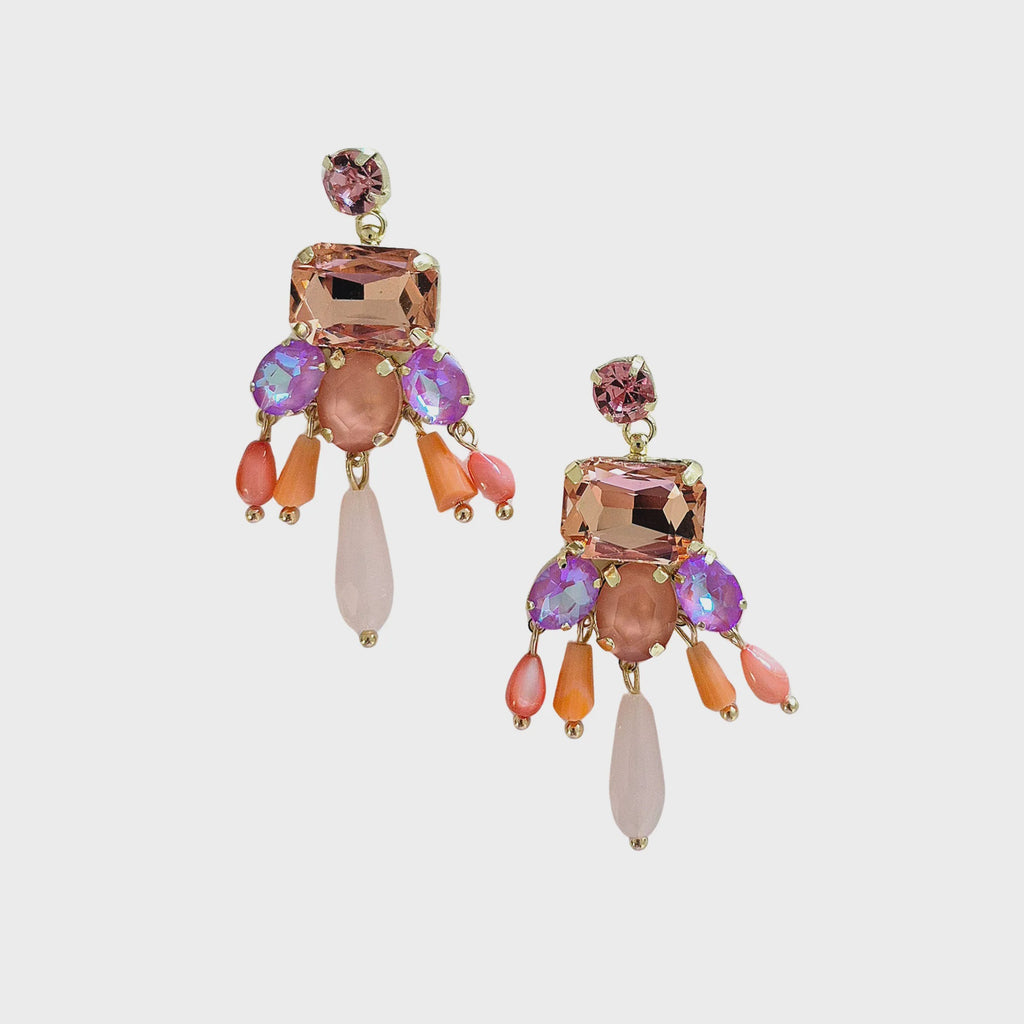 Natalie Gem Earring Pink