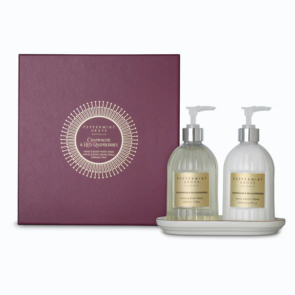 Champagne & Red Raspberries Hand & Body Wash & Cream Set 500ml