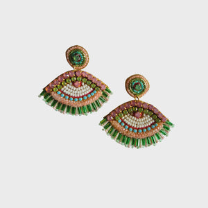 Beaded Evil Eye Earring