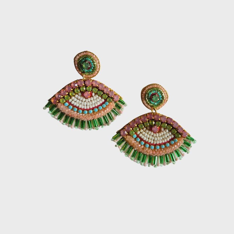 Beaded Evil Eye Earring
