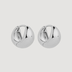 La Muse Silver Huggie Earrings