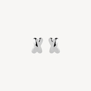 Bisous Silver Stud Earrings