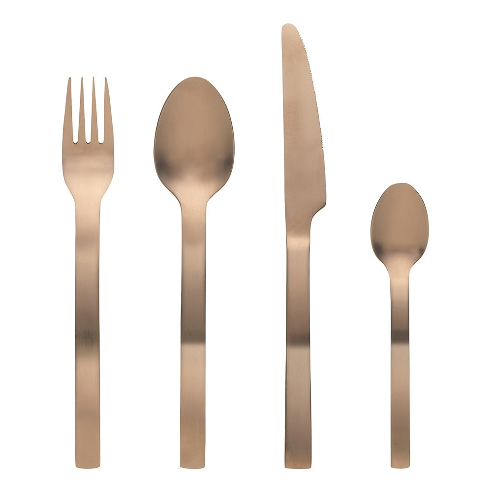 Forge 16pc Cutlery Matt Copper