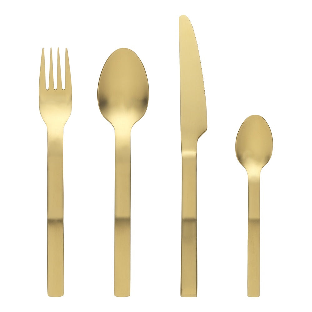 Forge 16pc Cutlery Matt Gold