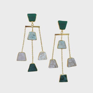 Natural Stone Chain Earring