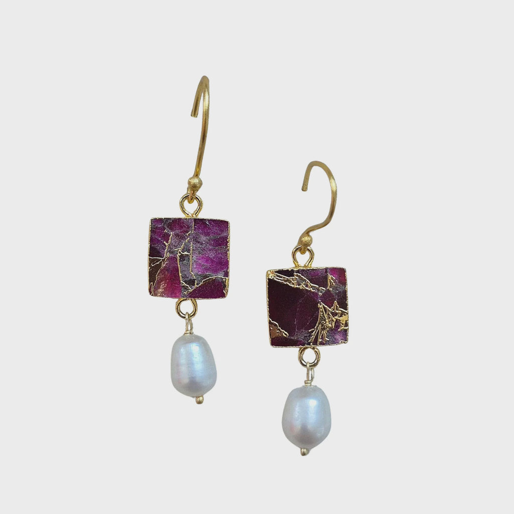Purple Gem & Pearl Drop