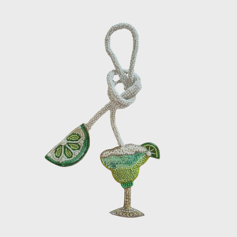 Beaded Bag Charm Margarita