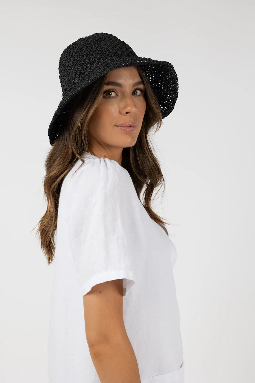 Seaside Bucket Hat Black