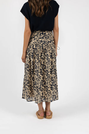 Eden Rouched Skirt Navy