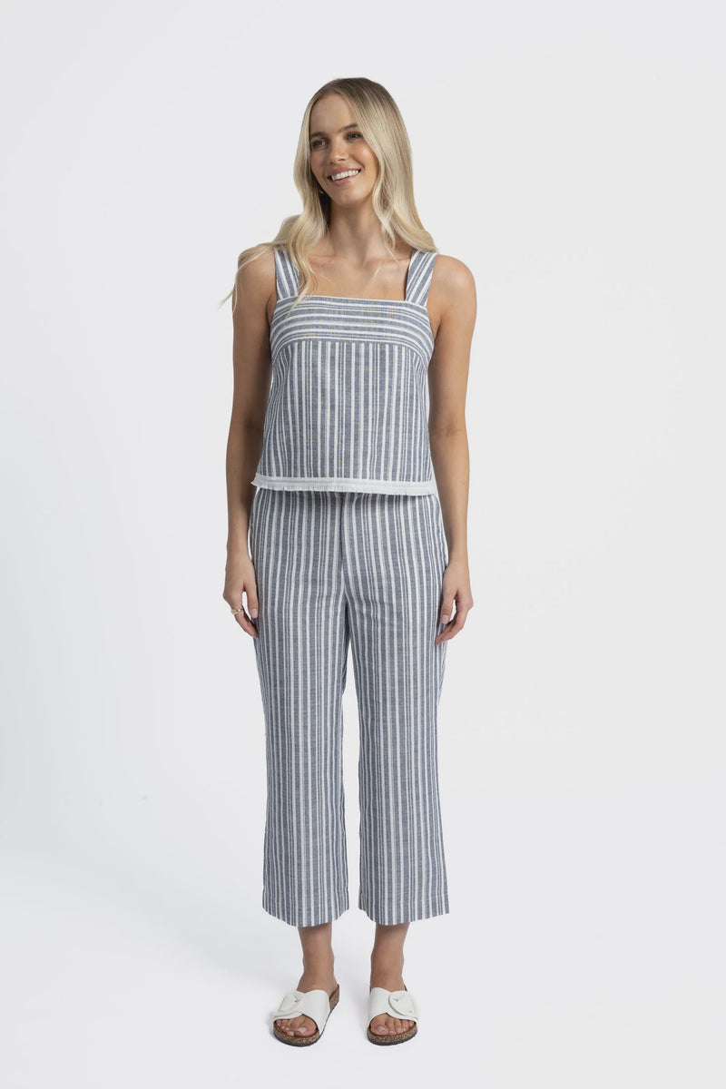 Eve Stripe Pant Midnight White