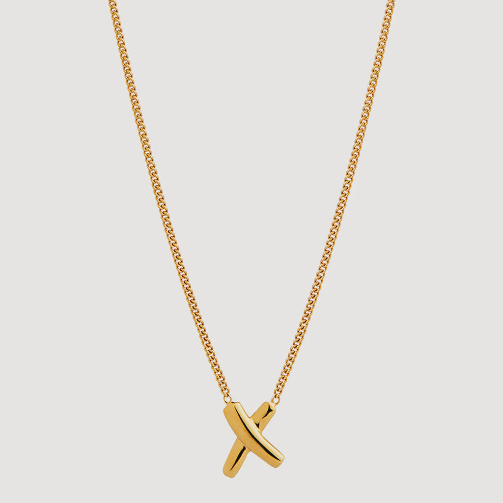 Bisous Yellow Gold Necklace