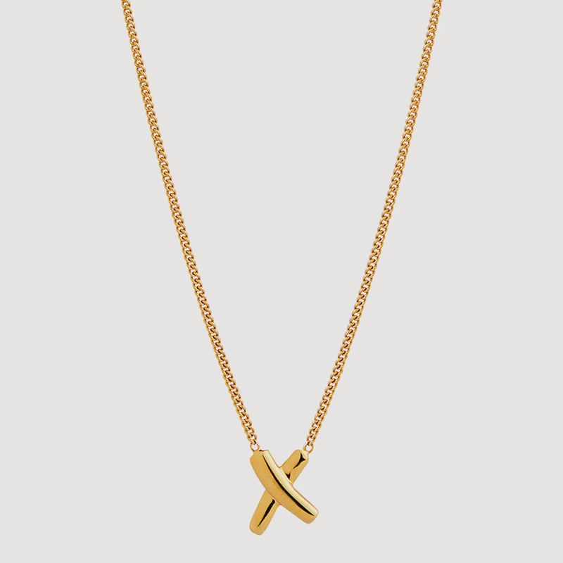 Bisous Yellow Gold Necklace
