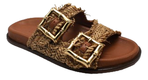Ease Shoe Brown Raffia