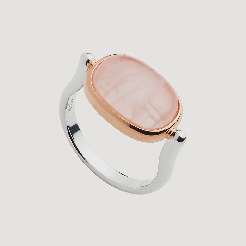 Fleur Rose Gold Rose Quartz Ring