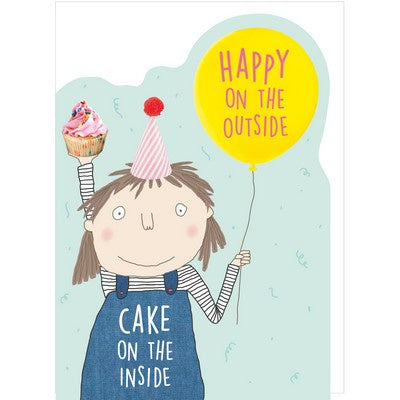 Happy Cake Girl Kids Card