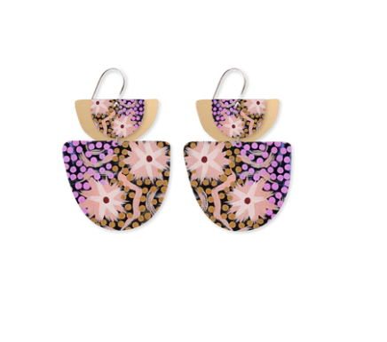 Azeza Possum Ceremony Layered Double Bell Drop Earrings