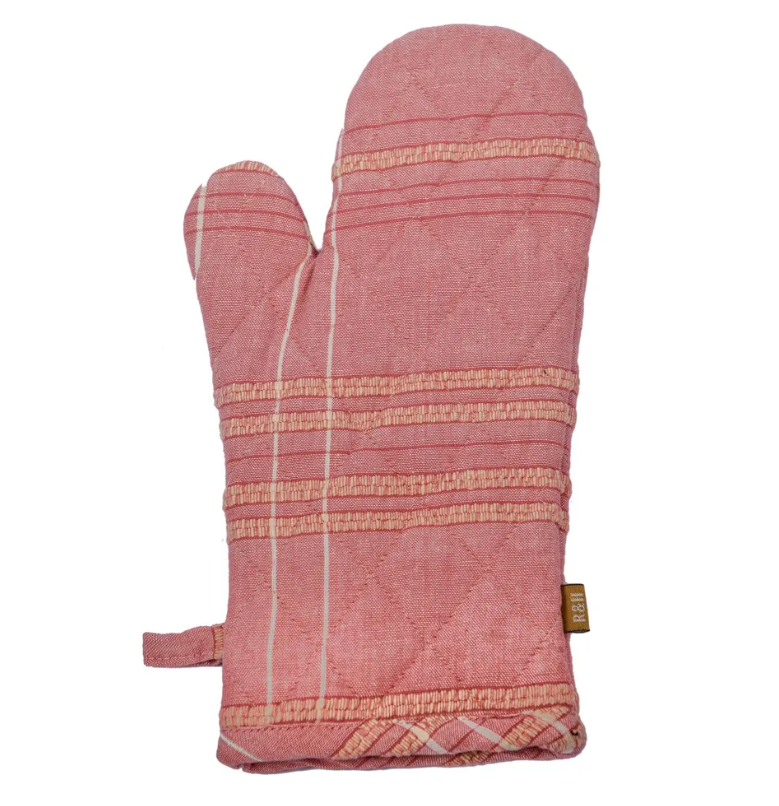 Textured Check Oven Glove Fig