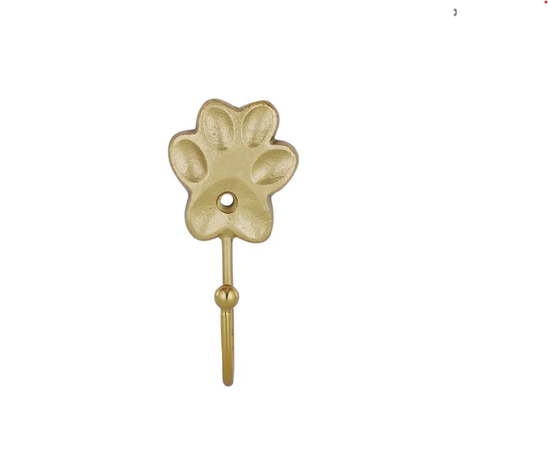 Paw Metal Wall Hook / Gold