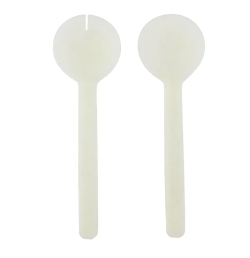 Kip Resin Salad Servers Ivory
