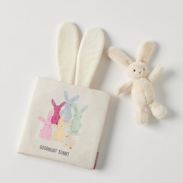 Goodnight Bunny Activity Fabric Book & Toy Set