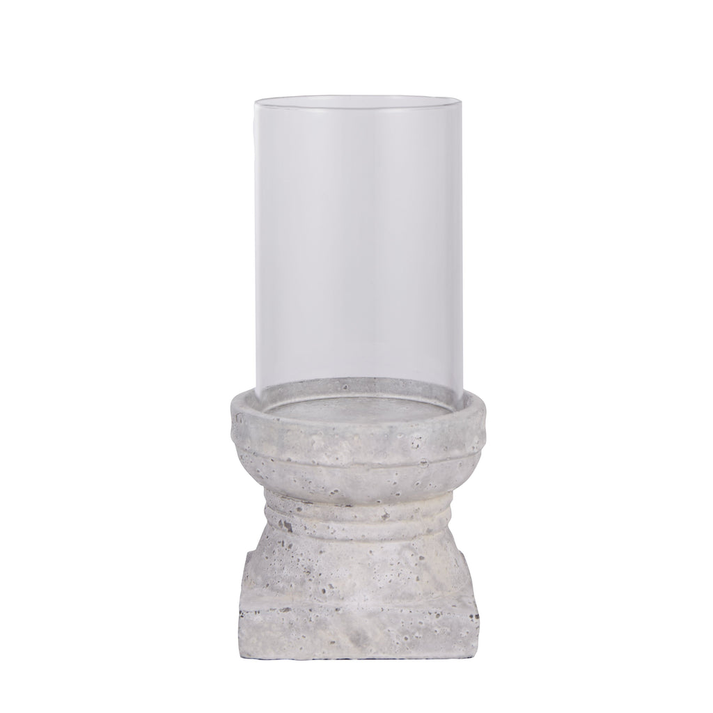 Cara Cement/Glass Candle Holder