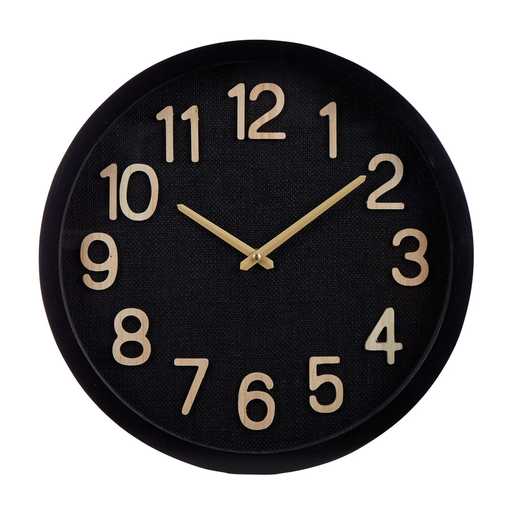 Cunene Weave Wall Clock Black