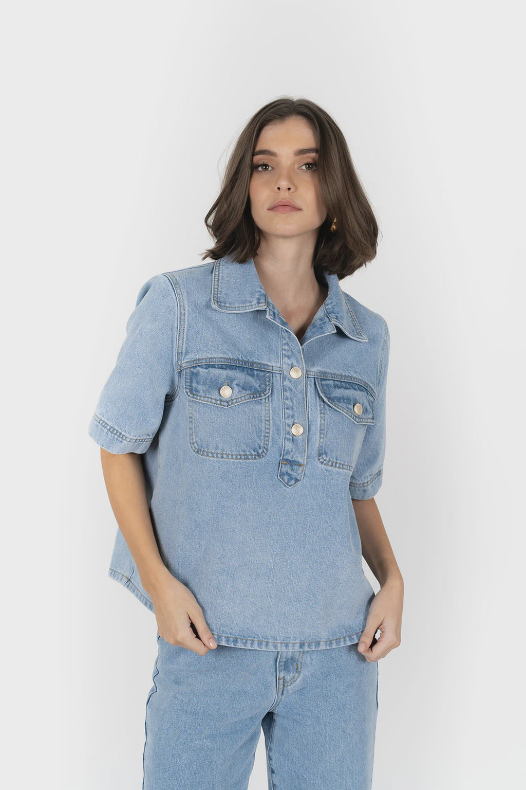 Amici Top Cloud Blue