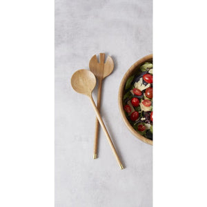 Acacia & Brass S/2 Salad Servers