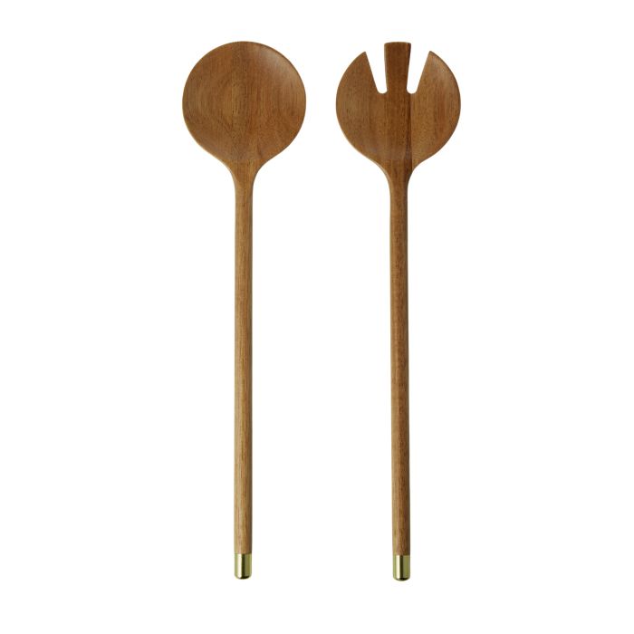 Acacia & Brass S/2 Salad Servers