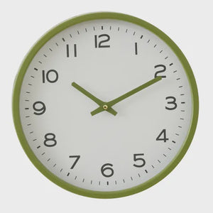 Cooper Metal Clock Olive/White 30.5cm